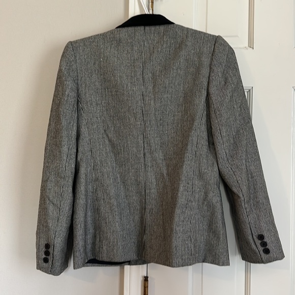 🧥 SOLD 🧥 Women’s Velvet Collar Hounds Tooth Blazer Size 2 - Picture 5 of 7